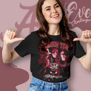 Alabama Crimson Tide Halloween Shirt Horror Team Women T shirt