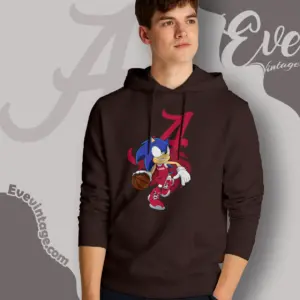 Alabama Crimson Tide Sonic The Hedgehog Basketball Hoodie