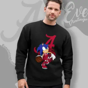 Alabama Crimson Tide Sonic The Hedgehog Basketball Sweatshirt