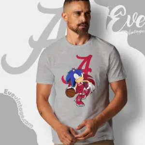 Alabama Crimson Tide Sonic The Hedgehog Basketball T shirt