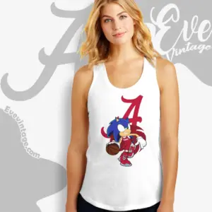 Alabama Crimson Tide Sonic The Hedgehog Basketball Tank Top Racerback