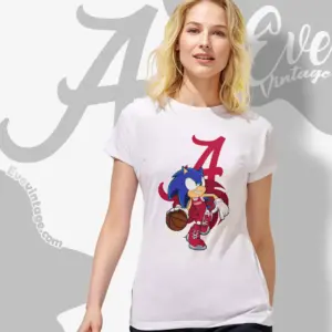 Alabama Crimson Tide Sonic The Hedgehog Basketball Women T shirt