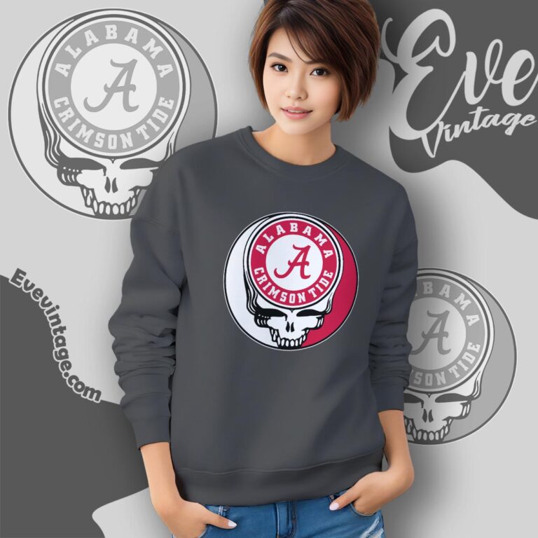Alabama Crimson Tide Steal Your Face Stealie Shirt Sweatshirt Alabama Crimson Tide Steal Your Face Stealie Shirt Sweatshirt