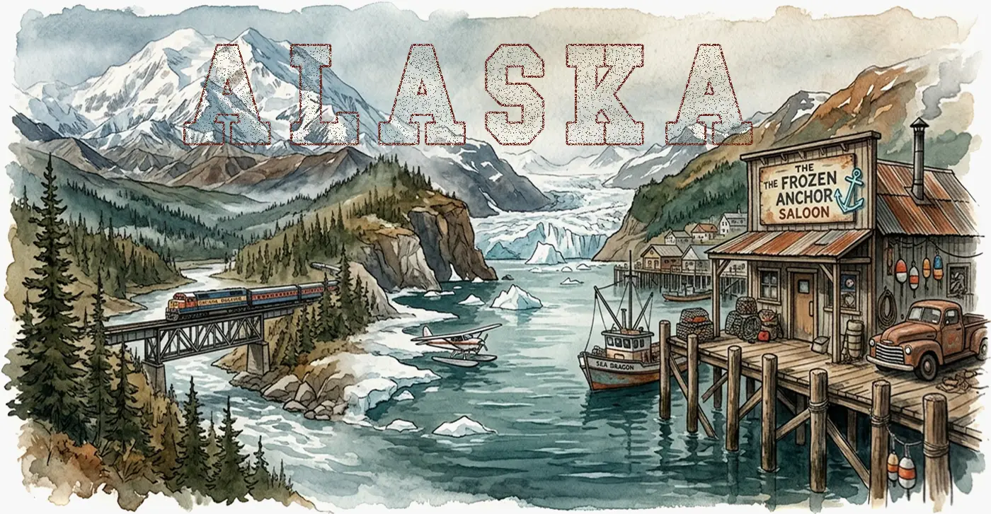 Alaska Dive Bars Graphic Tee artwork