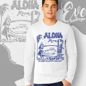 Aloha Room Shirt Newport Beach Tiki Bar Long Sleeve Tee