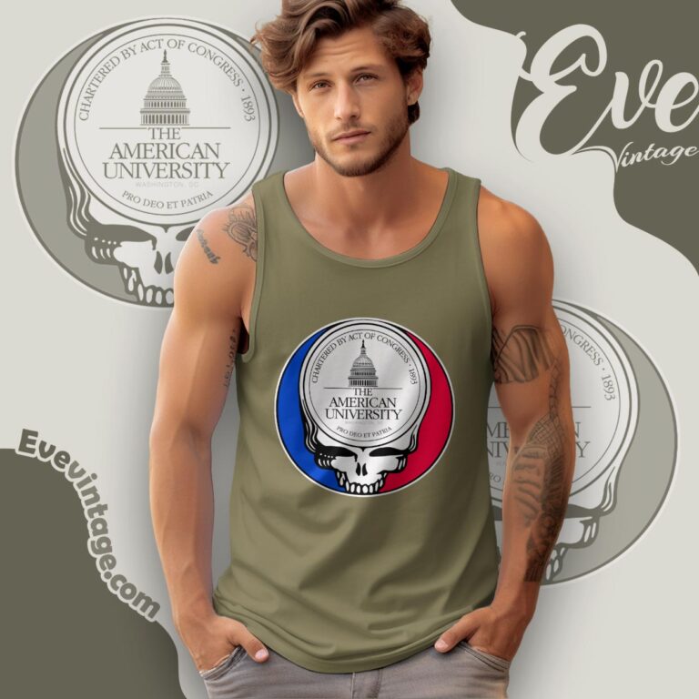 American University Steal Your Face Grateful Dead Shirt Tank Top Racerback American University Steal Your Face Grateful Dead Shirt Tank Top Racerback