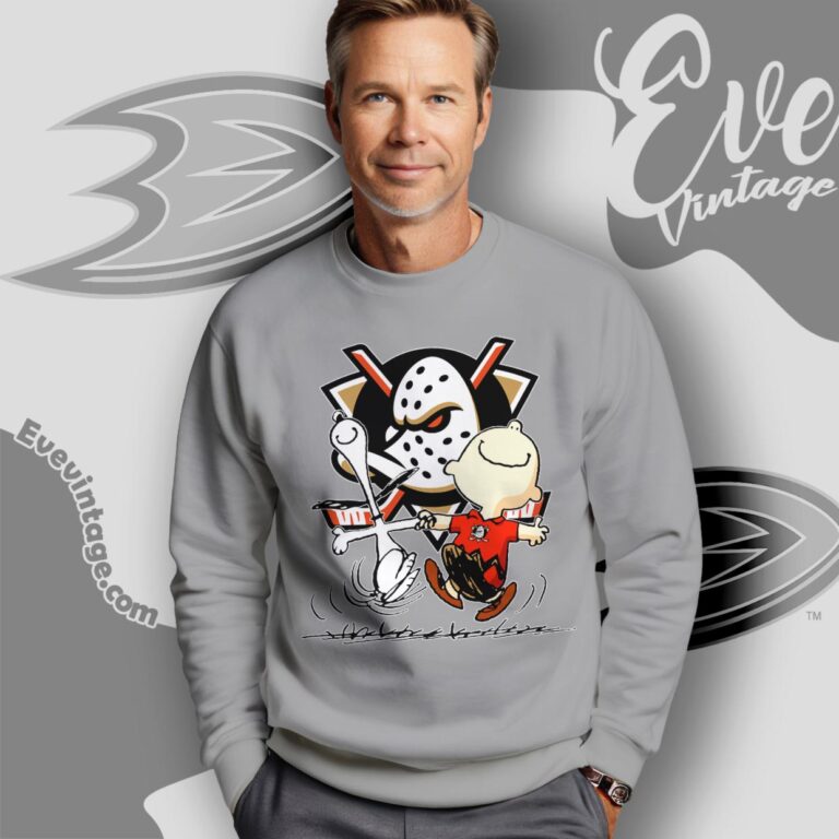 Anaheim Ducks Charlie Brown Snoopy Happy Dancing Shirt Sweatshirt Anaheim Ducks Charlie Brown Snoopy Happy Dancing Shirt Sweatshirt
