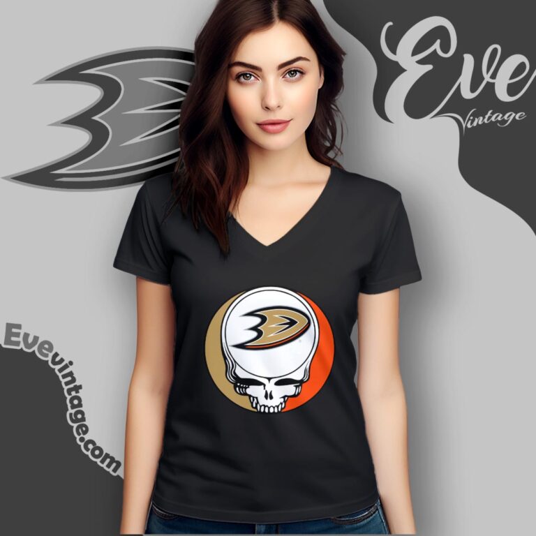 Anaheim Ducks Steal Your Face Grateful Dead Shirt V Neck TShirt Anaheim Ducks Steal Your Face Grateful Dead Shirt V Neck TShirt
