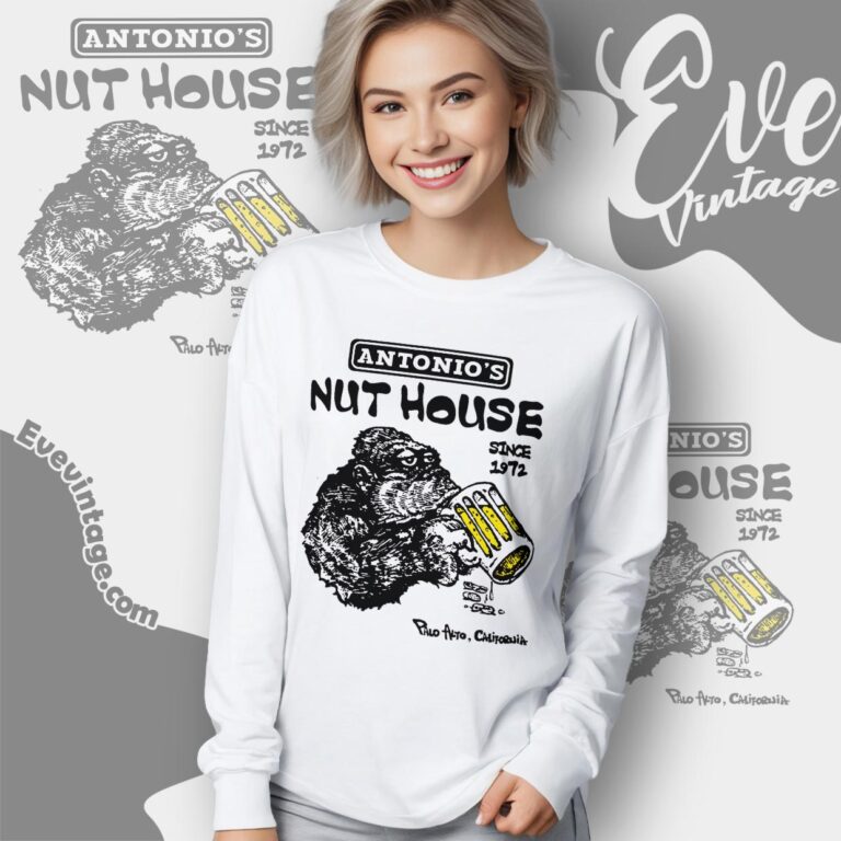 Antonio's Nut House Shirt Palo Alto Dive Bar Long Sleeve Tee Antonio's Nut House Shirt Palo Alto Dive Bar Long Sleeve Tee