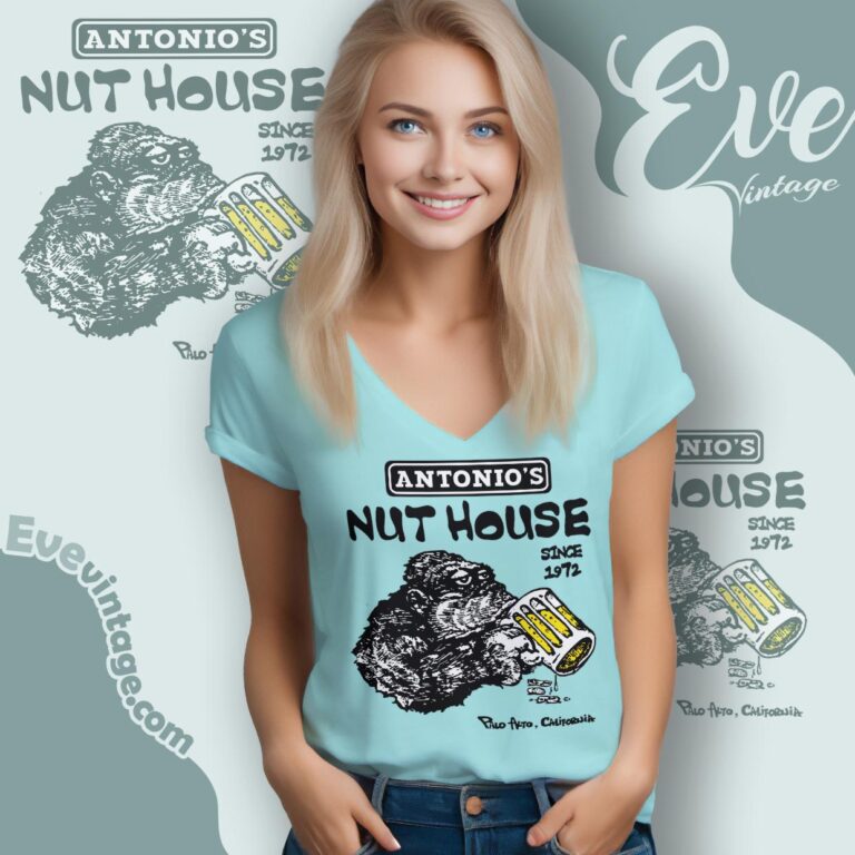 Antonio's Nut House Shirt Palo Alto Dive Bar V Neck TShirt Antonio's Nut House Shirt Palo Alto Dive Bar V Neck TShirt