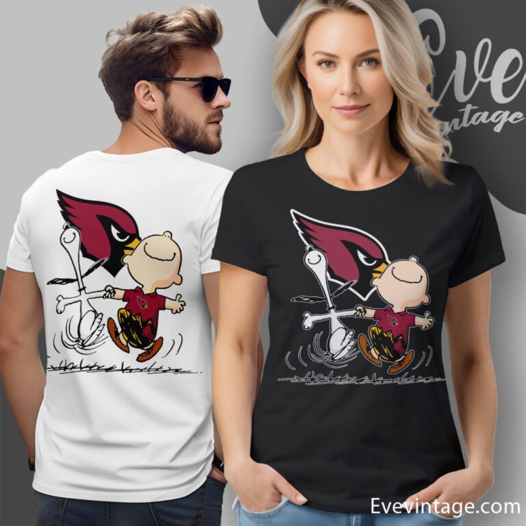 Arizona Cardinals Charlie Brown Snoopy Happy Dancing Shirt Women T Shirt Arizona Cardinals Charlie Brown Snoopy Happy Dancing Shirt Women T Shirt