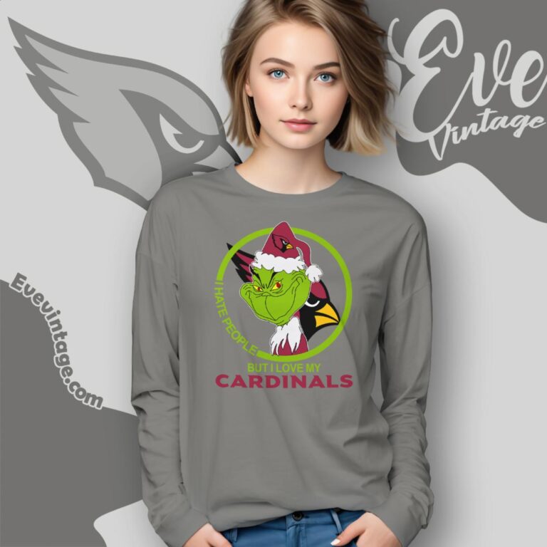 Arizona Cardinals Christmas Grinch Shirt I Hate People But I Love My Cardinals Long Sleeve Tee Arizona Cardinals Christmas Grinch Shirt I Hate People But I Love My Cardinals Long Sleeve Tee