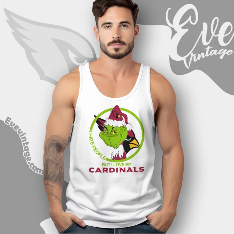 Arizona Cardinals Christmas Grinch Shirt I Hate People But I Love My Cardinals Tank Top Racerback Arizona Cardinals Christmas Grinch Shirt I Hate People But I Love My Cardinals Tank Top Racerback