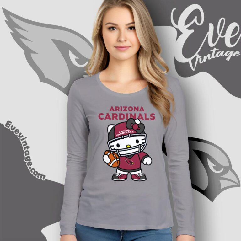 Arizona Cardinals Hello Kitty Shirt Long Sleeve Tee Arizona Cardinals Hello Kitty Shirt Long Sleeve Tee