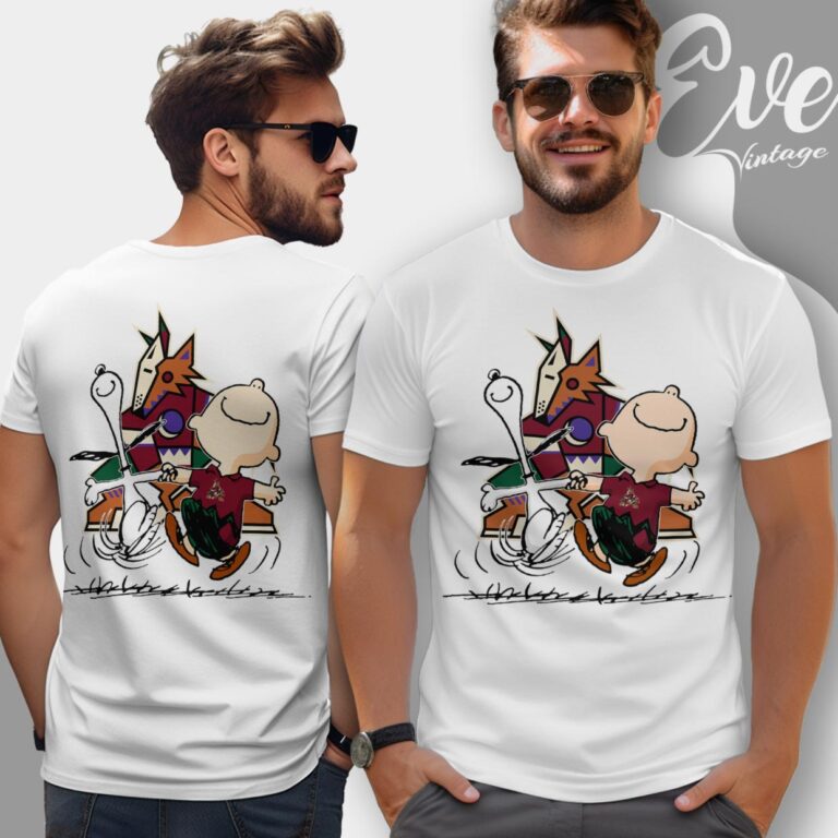 Arizona Coyotes Charlie Brown Snoopy Happy Dancing Shirt T Shirt Arizona Coyotes Charlie Brown Snoopy Happy Dancing Shirt T Shirt