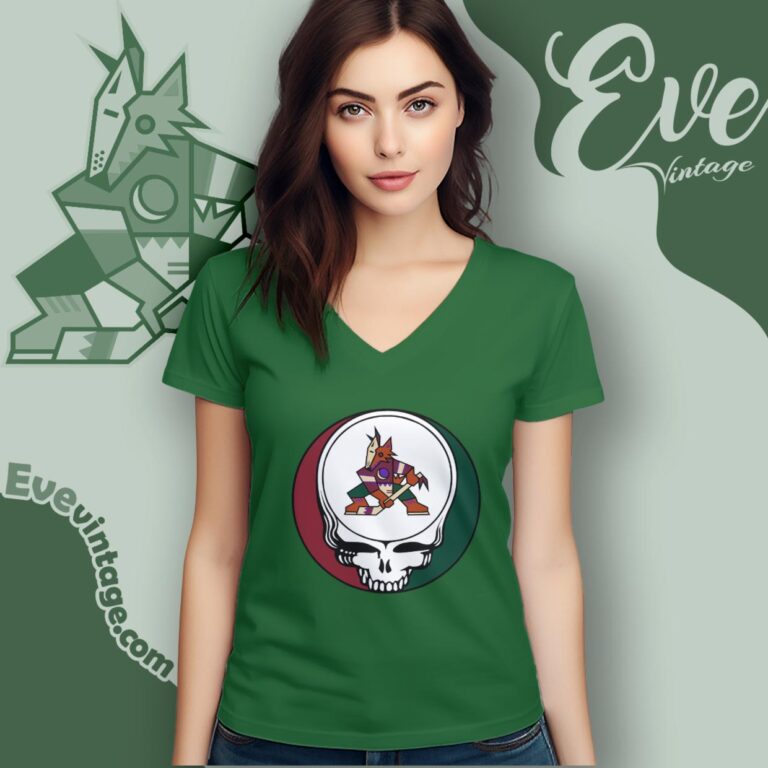 Arizona Coyotes Steal Your Face Grateful Dead Shirt V Neck TShirt Arizona Coyotes Steal Your Face Grateful Dead Shirt V Neck TShirt