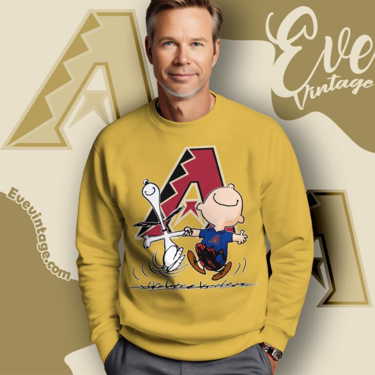 Arizona Diamondbacks Charlie Brown Snoopy Happy Dancing Shirt Sweatshirt Arizona Diamondbacks Charlie Brown Snoopy Happy Dancing Shirt Sweatshirt