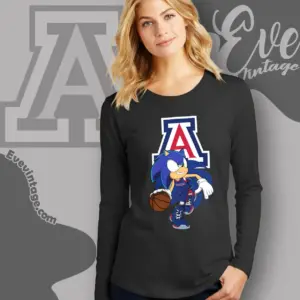 Arizona Wildcats Sonic The Hedgehog Basketball Long Sleeve Tee