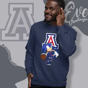 Arizona Wildcats Sonic The Hedgehog Basketball Sweatshirt
