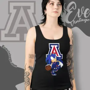 Arizona Wildcats Sonic The Hedgehog Basketball Tank Top Racerback