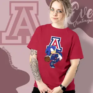 Arizona Wildcats Sonic The Hedgehog Basketball Women T shirt