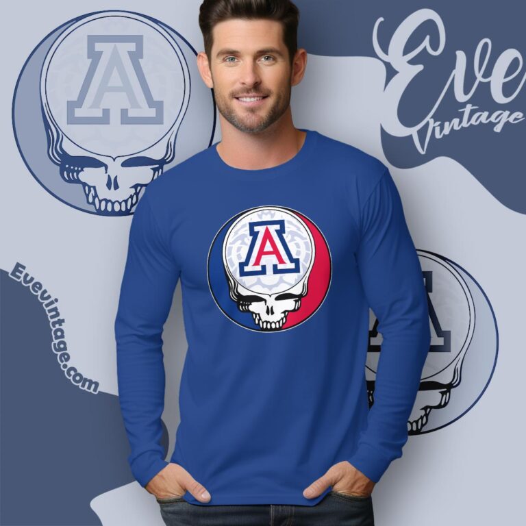 Arizona Wildcats Steal Your Face Stealie Shirt Long Sleeve Tee Arizona Wildcats Steal Your Face Stealie Shirt Long Sleeve Tee