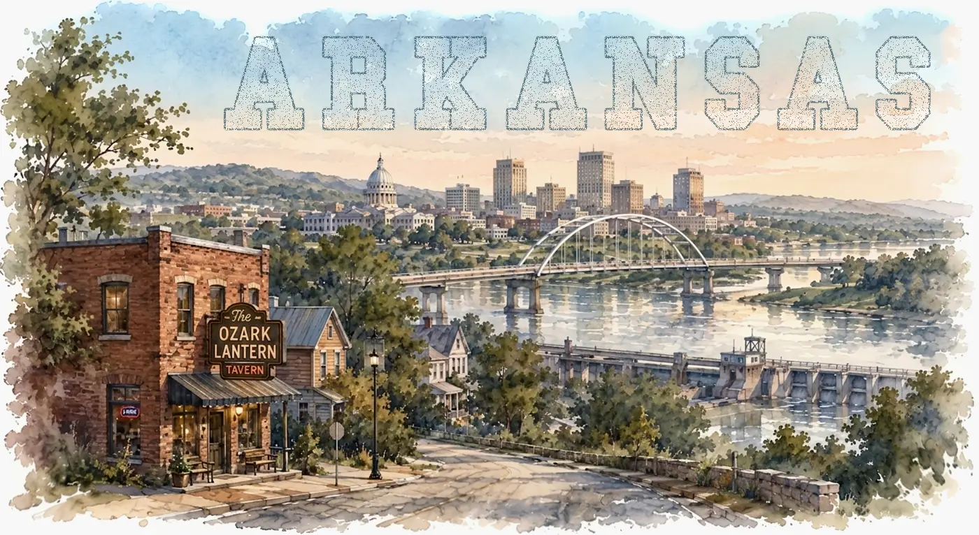 Arkansas Dive Bars Graphic Tee artwork