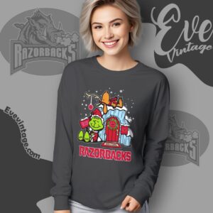 Arkansas Grinch Snoopy Nuts Welcome Xmas Shirt 2 Arkansas Grinch Snoopy Nuts Welcome Xmas Shirt Long Sleeve Tee