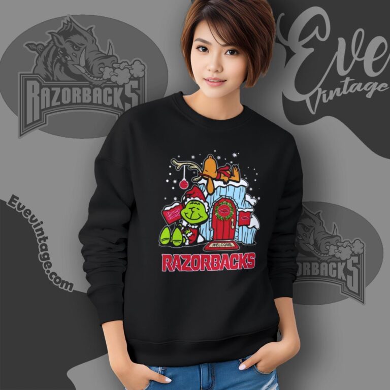 Arkansas Grinch Snoopy Nuts Welcome Xmas Shirt Sweatshirt Arkansas Grinch Snoopy Nuts Welcome Xmas Shirt Sweatshirt