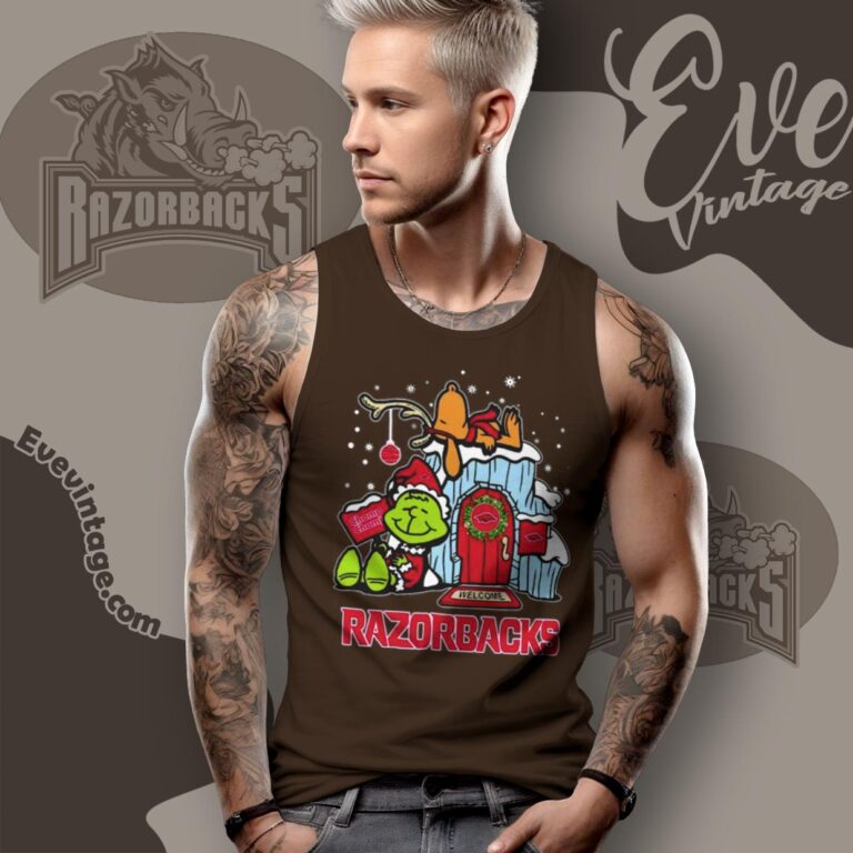 Arkansas Grinch Snoopy Nuts Welcome Xmas Shirt Tank Top Racerback Arkansas Grinch Snoopy Nuts Welcome Xmas Shirt Tank Top Racerback