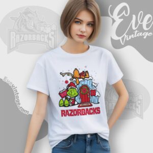Arkansas Grinch Snoopy Nuts Welcome Xmas Shirt 6 Arkansas Grinch Snoopy Nuts Welcome Xmas Shirt Women T shirt