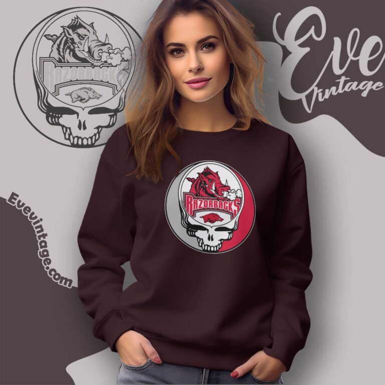 Arkansas Razorbacks Steal Your Face Stealie Shirt Sweatshirt Arkansas Razorbacks Steal Your Face Stealie Shirt Sweatshirt