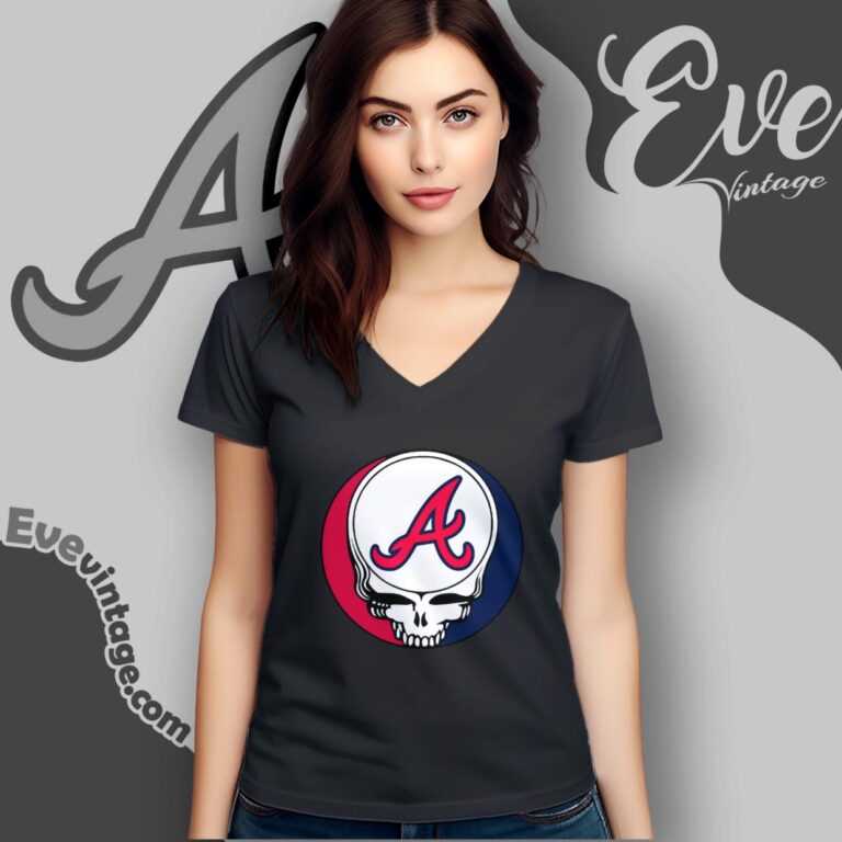 Atlanta Braves Steal Your Face Grateful Dead Shirt V Neck TShirt Atlanta Braves Steal Your Face Grateful Dead Shirt V Neck TShirt