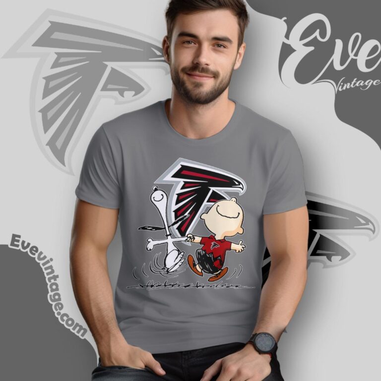 Atlanta Falcons Charlie Brown Snoopy Happy Dancing Shirt T Shirt Atlanta Falcons Charlie Brown Snoopy Happy Dancing Shirt T Shirt
