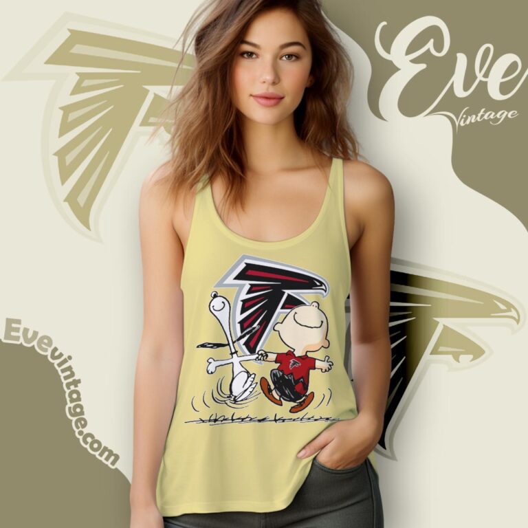Atlanta Falcons Charlie Brown Snoopy Happy Dancing Shirt Tank Top Racerback Atlanta Falcons Charlie Brown Snoopy Happy Dancing Shirt Tank Top Racerback