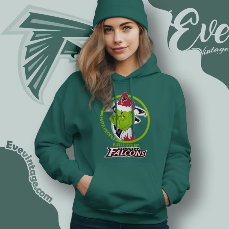 Atlanta Falcons Christmas Grinch Shirt I Hate People But I Love My Falcons Hoodie Atlanta Falcons Christmas Grinch Shirt I Hate People But I Love My Falcons Hoodie