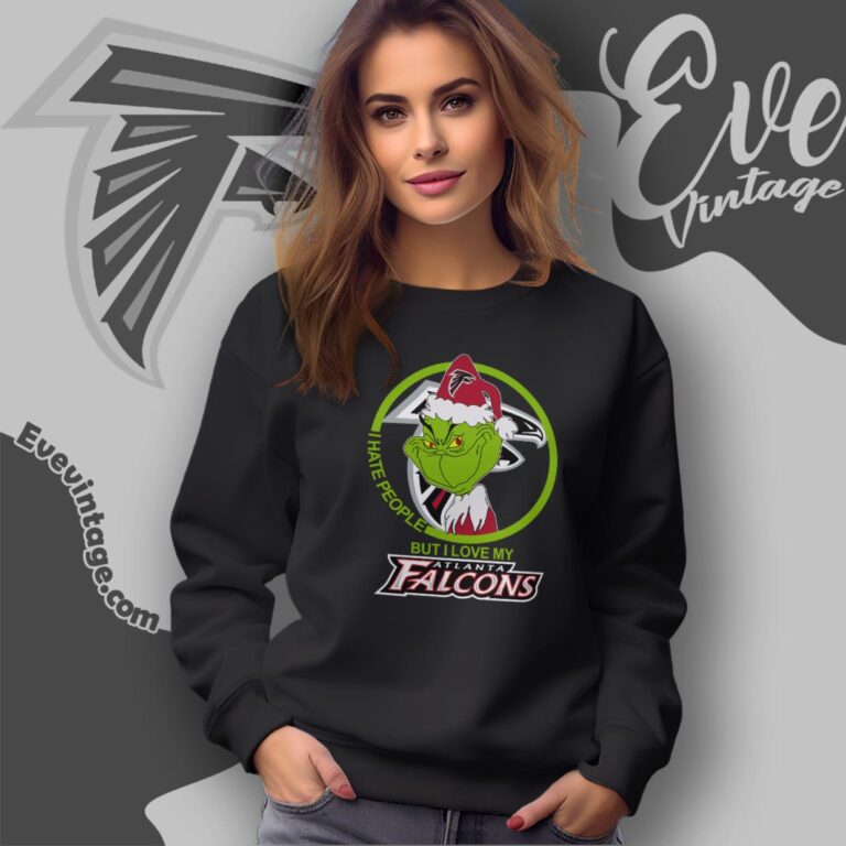 Atlanta Falcons Christmas Grinch Shirt I Hate People But I Love My Falcons Sweatshirt Atlanta Falcons Christmas Grinch Shirt I Hate People But I Love My Falcons Sweatshirt