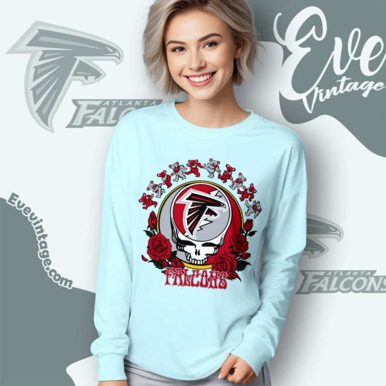 Atlanta Falcons Grateful Dead Roses Dancing Bears Shirt Long Sleeve Tee Atlanta Falcons Grateful Dead Roses Dancing Bears Shirt Long Sleeve Tee