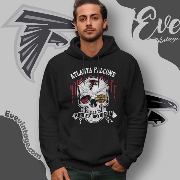 Atlanta Falcons Harley Davidson Skull Shirt Hoodie Atlanta Falcons Harley Davidson Skull Shirt Hoodie