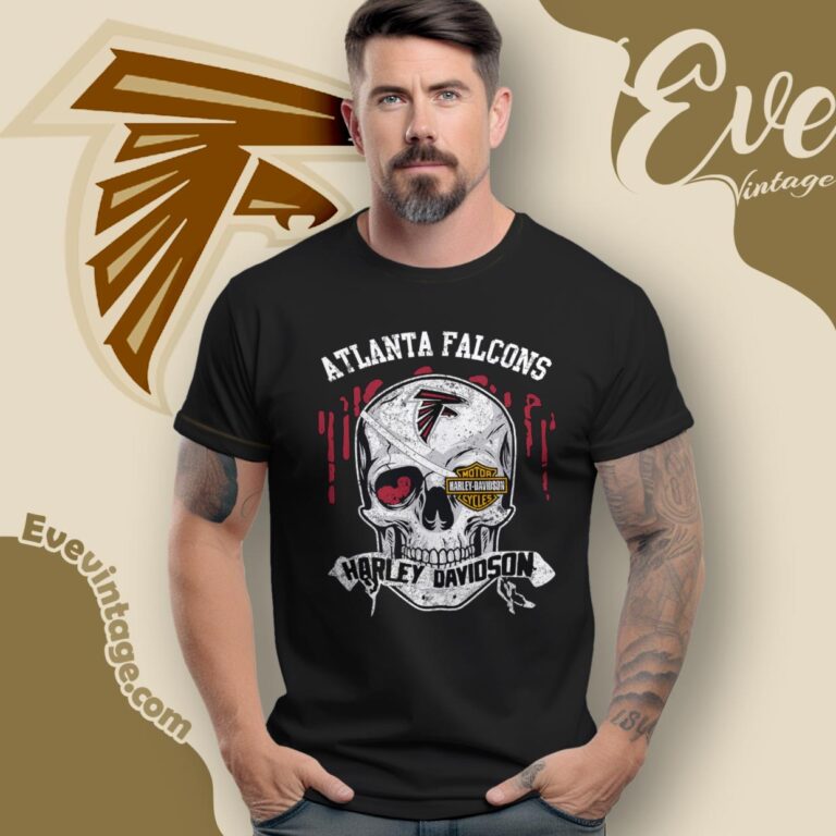 Atlanta Falcons Harley Davidson Skull Shirt T Shirt Atlanta Falcons Harley Davidson Skull Shirt T Shirt