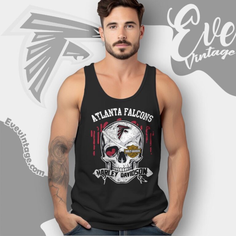 Atlanta Falcons Harley Davidson Skull Shirt Tank Top Racerback Atlanta Falcons Harley Davidson Skull Shirt Tank Top Racerback