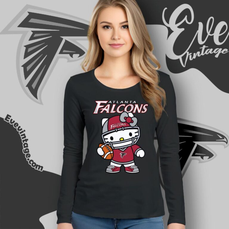 Atlanta Falcons Hello Kitty Shirt Long Sleeve Tee Atlanta Falcons Hello Kitty Shirt Long Sleeve Tee