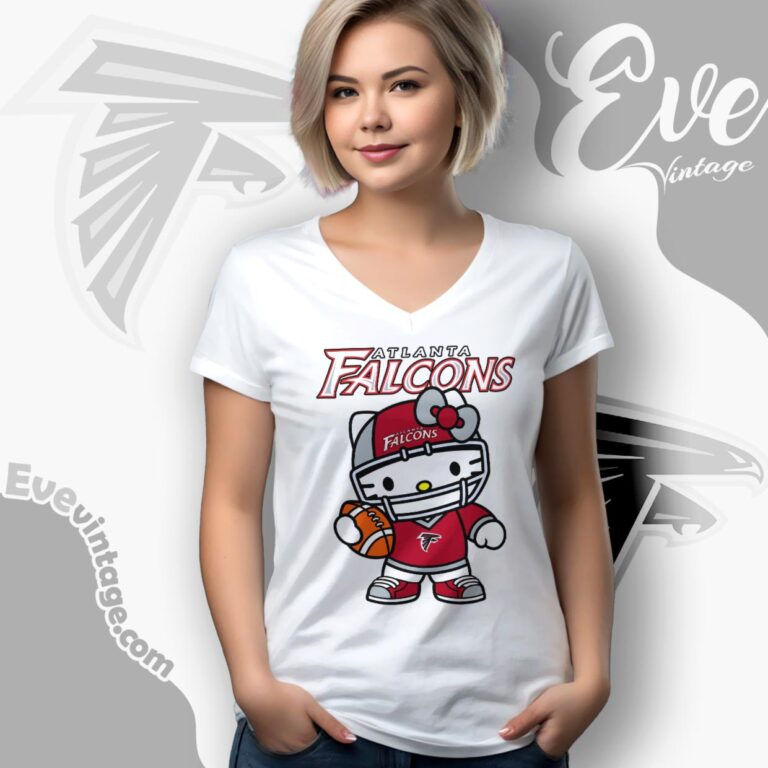Atlanta Falcons Hello Kitty Shirt V Neck TShirt Atlanta Falcons Hello Kitty Shirt V Neck TShirt