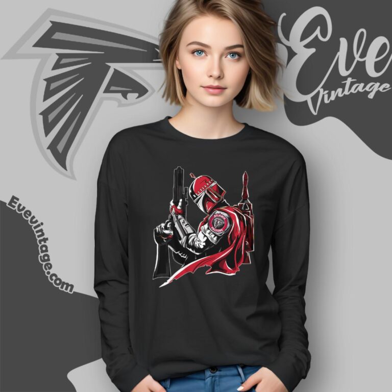 Atlanta Falcons Mandalorian Star Wars Shirt Long Sleeve Tee Atlanta Falcons Mandalorian Star Wars Shirt Long Sleeve Tee