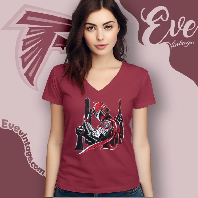 Atlanta Falcons Mandalorian Star Wars Shirt V Neck TShirt Atlanta Falcons Mandalorian Star Wars Shirt V Neck TShirt