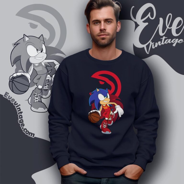 Atlanta Hawks Sonic The Hedgehog Shirt Sweatshirt Atlanta Hawks Sonic The Hedgehog Shirt Sweatshirt