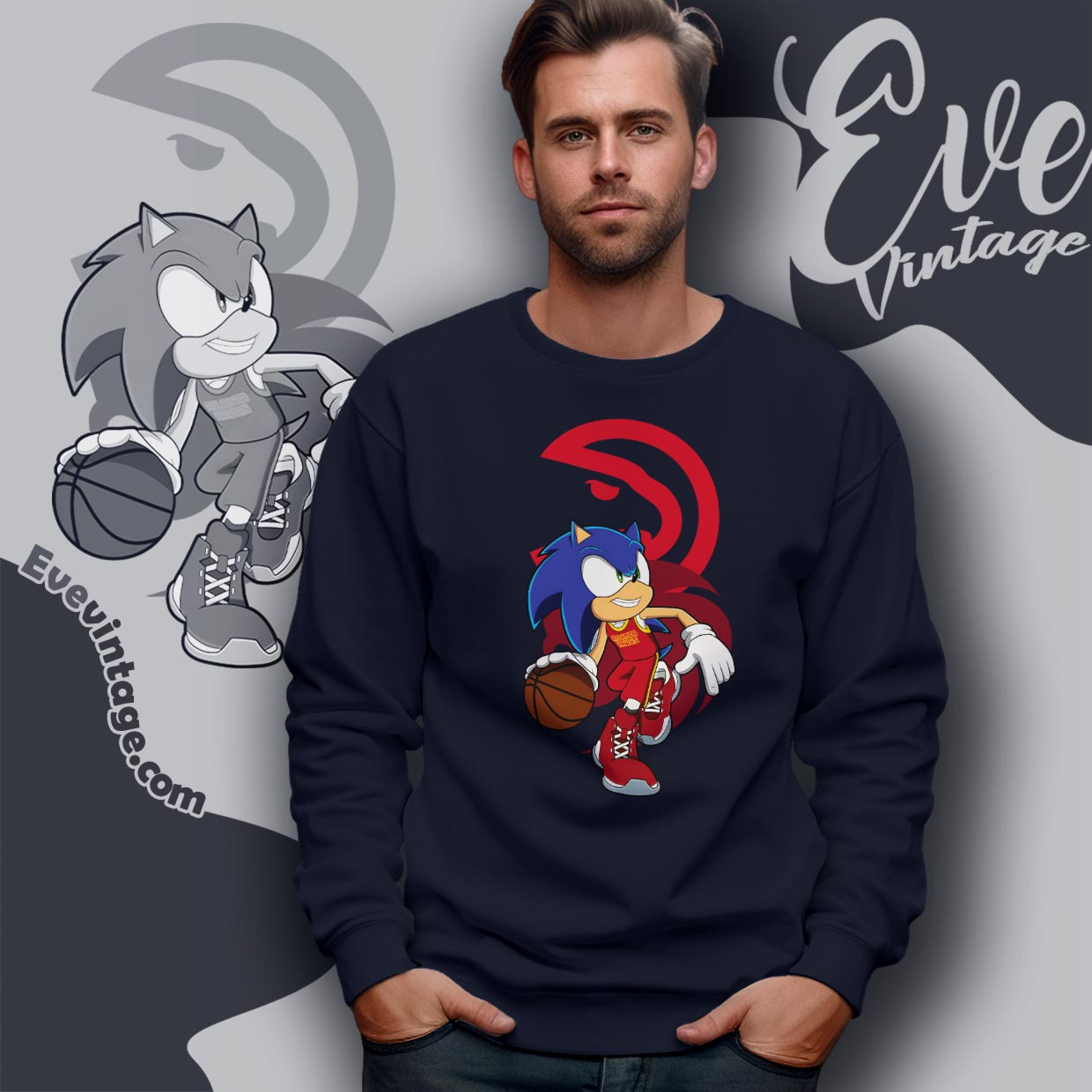 Atlanta Hawks Sonic The Hedgehog Shirt Atlanta Hawks Sonic The Hedgehog Shirt