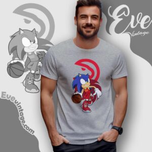 Atlanta Hawks Sonic The Hedgehog Shirt T shirt