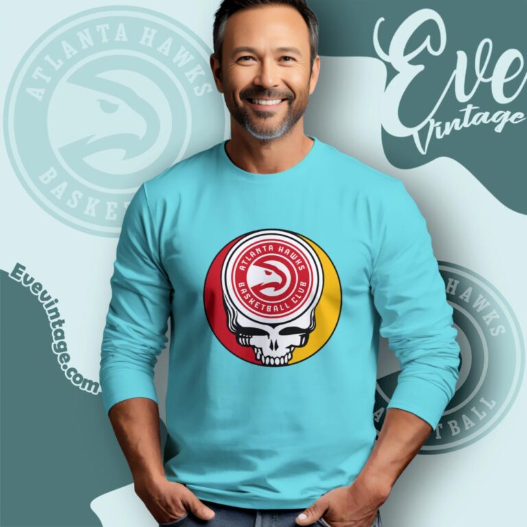 Atlanta Hawks Steal Your Face Grateful Dead Shirt Long Sleeve Tee Atlanta Hawks Steal Your Face Grateful Dead Shirt Long Sleeve Tee
