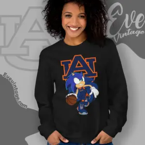Auburn Tigers Sonic The Hedgehog Basketball Sweatshirt